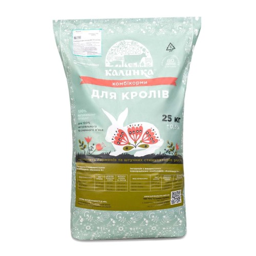 Концентрат 5% Калинка (6806) для приготування комбікорму молодняку кролів, 25 кг